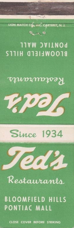 Summit Place Mall (Pontiac Mall) - Teds Matchbook